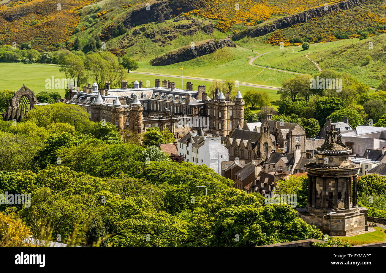 Wahrzeichen von Edinburgh, Holyrood Palace Stockfoto