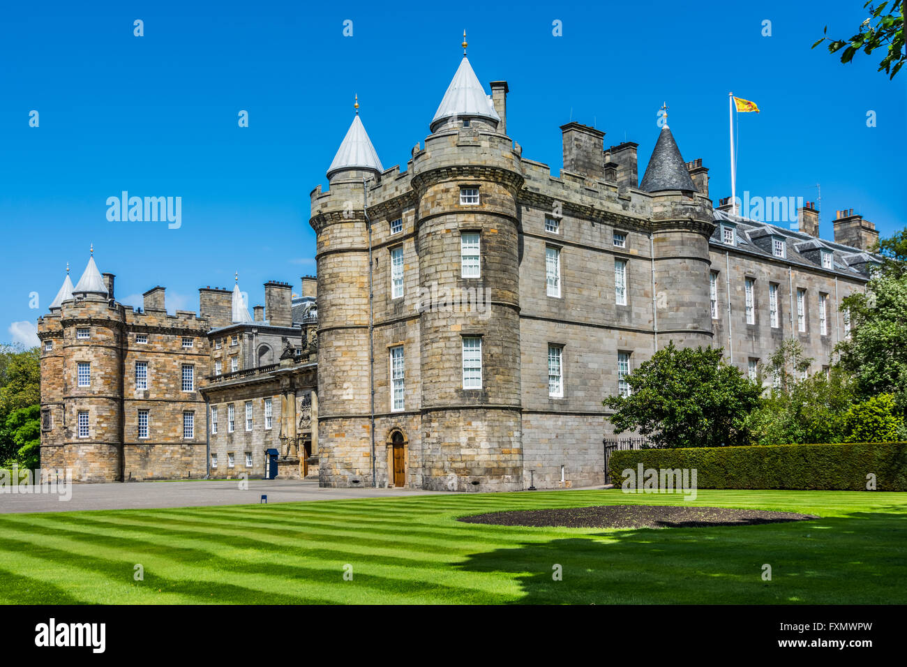 Wahrzeichen von Edinburgh, Holyrood Palace Stockfoto