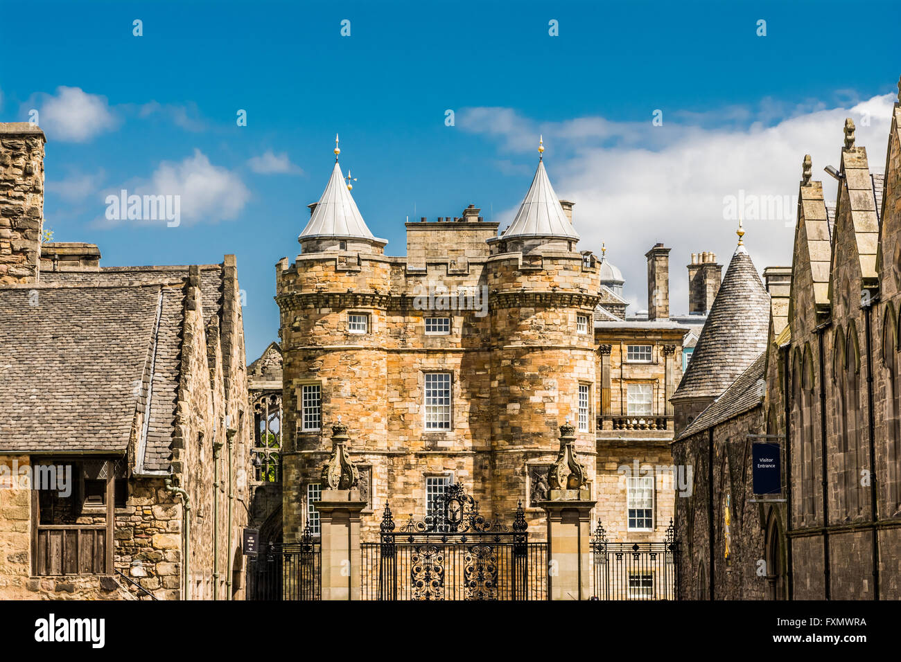 Wahrzeichen von Edinburgh, Holyrood Palace Stockfoto