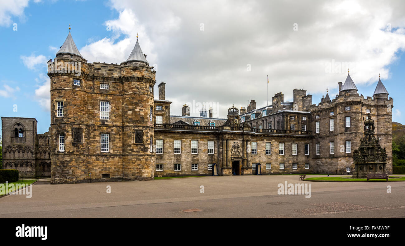 Wahrzeichen von Edinburgh, Holyrood Palace Stockfoto