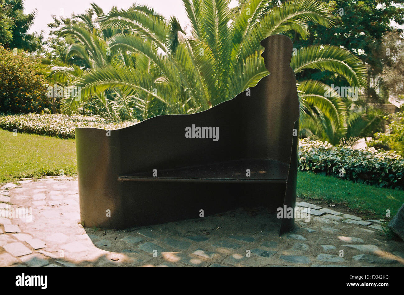 Garten des Haus des Dichters Nerudas, Valparaiso, Chile Stockfoto