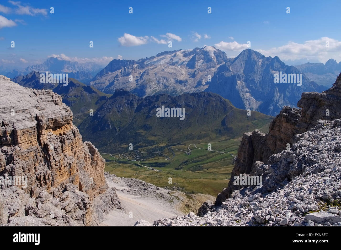 Marmolata in Den Italienischen Dolomiten - Marmolada Berg in italienischen Dolomiten Stockfoto