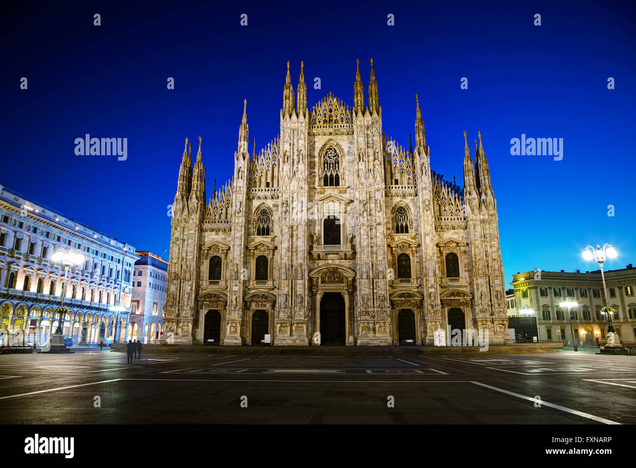 Dom in den frühen Morgenstunden in Mailand, Italien. Stockfoto