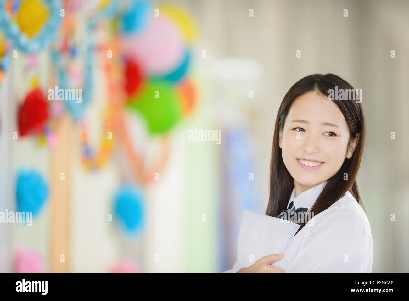 Japanische High-School-Schüler-Porträt Stockfoto