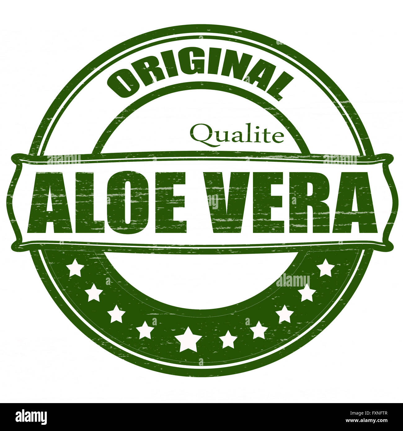 Stempel mit Text Aloe Vera in Vektor illustraton Stockfoto