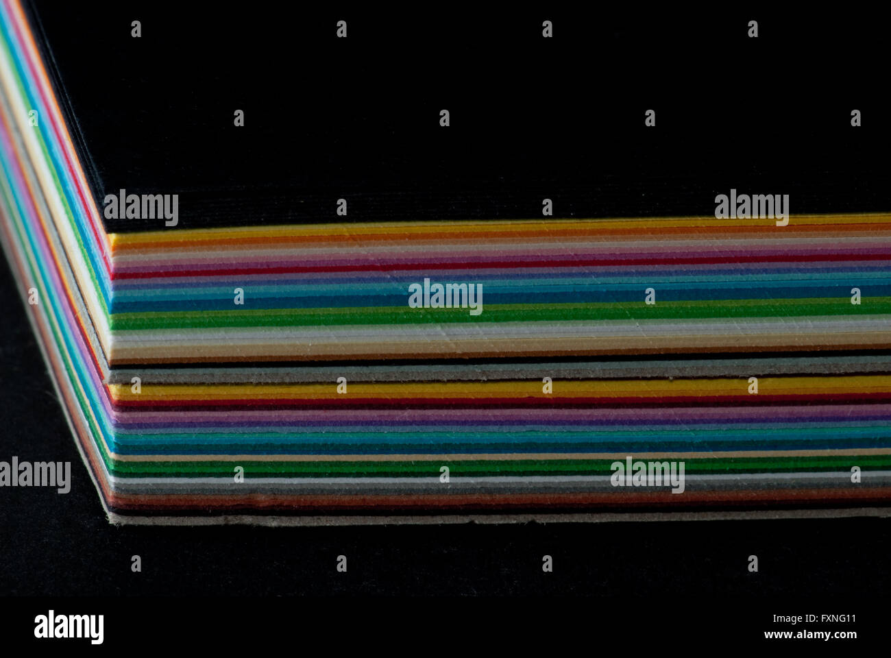 Stapel von bunten Karton stack Stockfoto