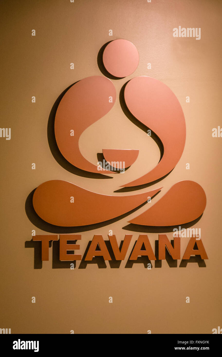 Teavana Logo Zeichen in Starbucks-Zentrale in Seattle, Washington Stockfoto
