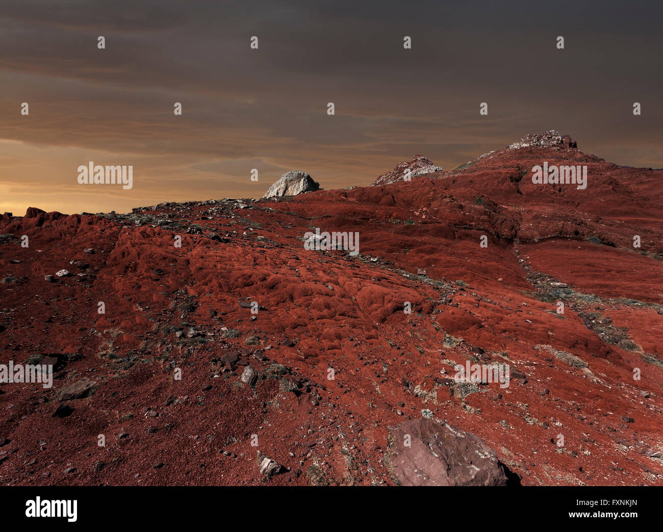 DER ROTE PLANET MARS Stockfoto