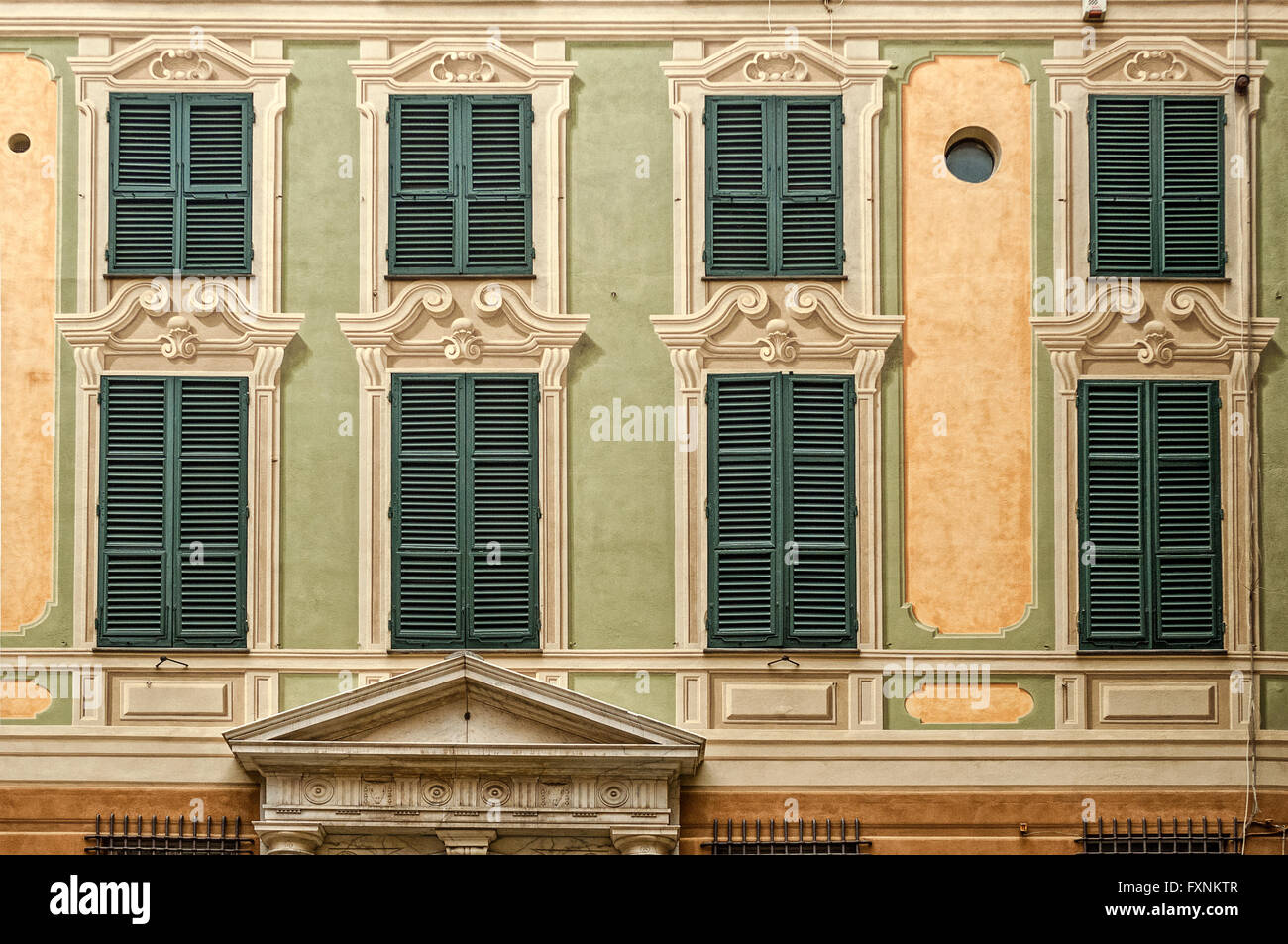 Italien Ligurien Genua - Piazza Clemente Della Rovere-Rolli Palast - Palast Clemente Della Rovere Stockfoto
