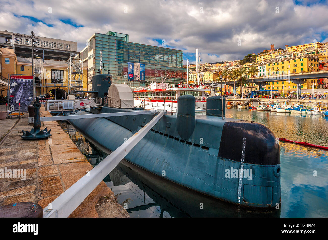 Italien Ligurien Genua Galata Museo Del Mare - Nazario Sauro u-Boot-S518 Stockfoto