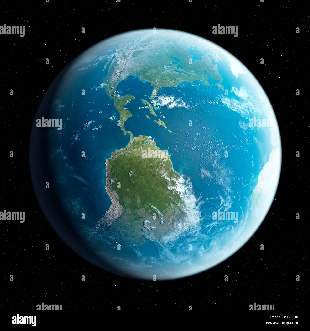 Planetenerde, Computer Bild. Stockfoto