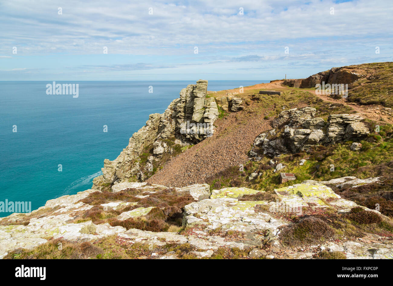 Küste bei St. Agnes Head in North Cornwall Stockfoto