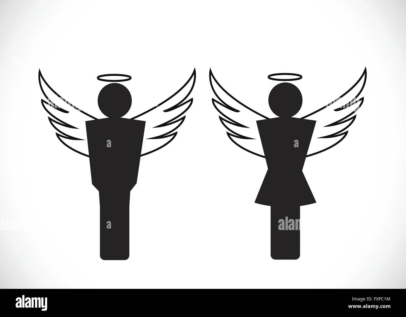 Piktogramm Engel Symbol Symbol Zeichen Stock Vektor