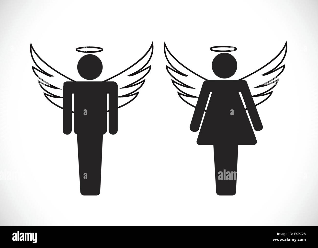 Piktogramm Engel Symbol Symbol Zeichen Stock-Vektorgrafik - Alamy