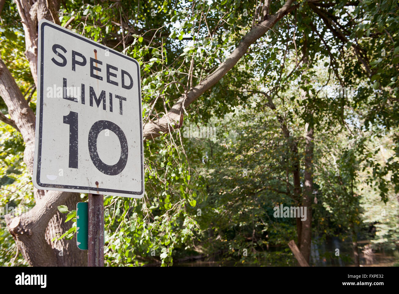 Tempolimit Schild Stockfoto