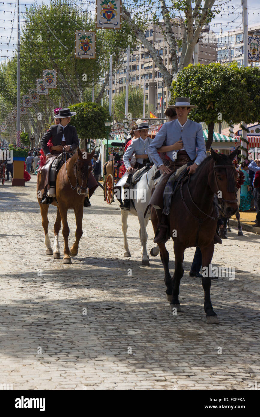 Feria de Abril de Sevilla, April Fair in Sevilla, Andalusien, Spanien Stockfoto