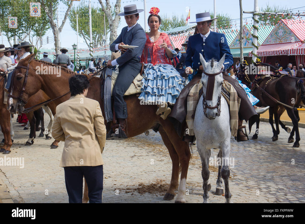 Feria de Abril de Sevilla, April Fair in Sevilla, Andalusien, Spanien Stockfoto