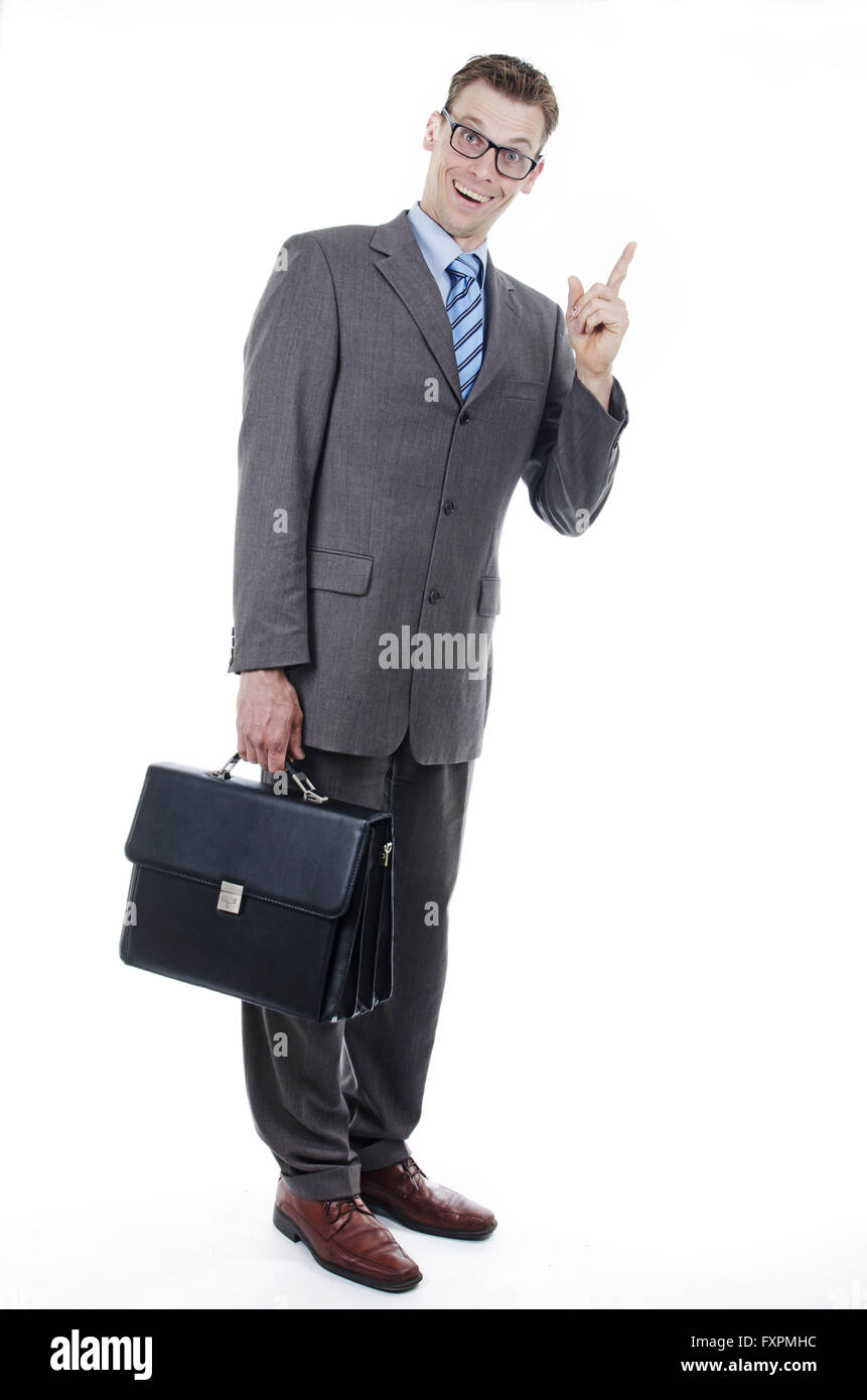 Nerdy Verkäufer Stockfoto