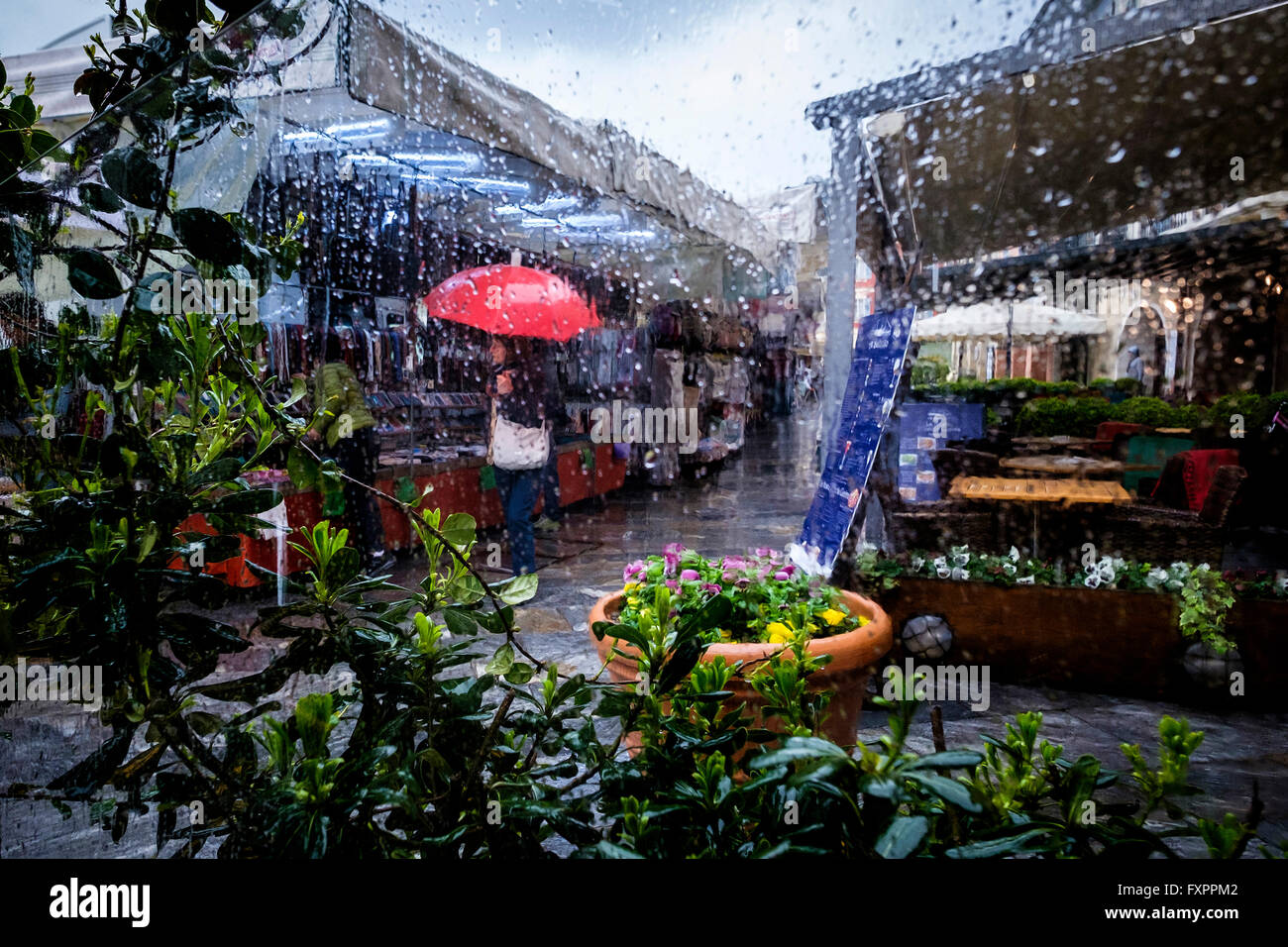 Lokalen Markt Cannobio, Italien Stockfoto