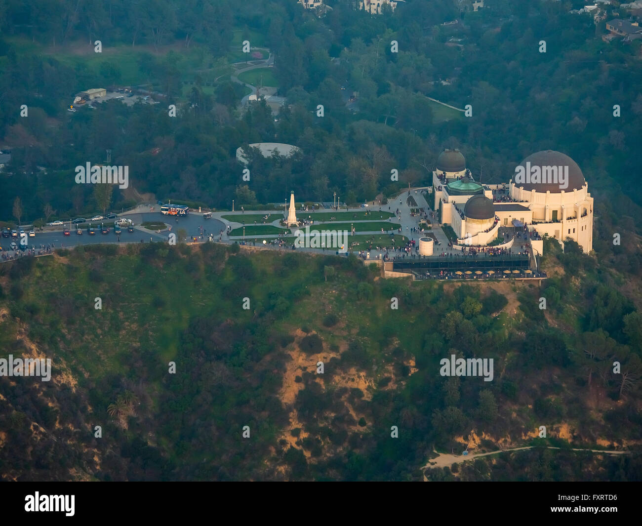 Luftaufnahme, Griffith Observatorium, Sternwarte in der City, Los Angeles, Los Angeles County, Kalifornien, USA, Vereinigte Staaten Stockfoto