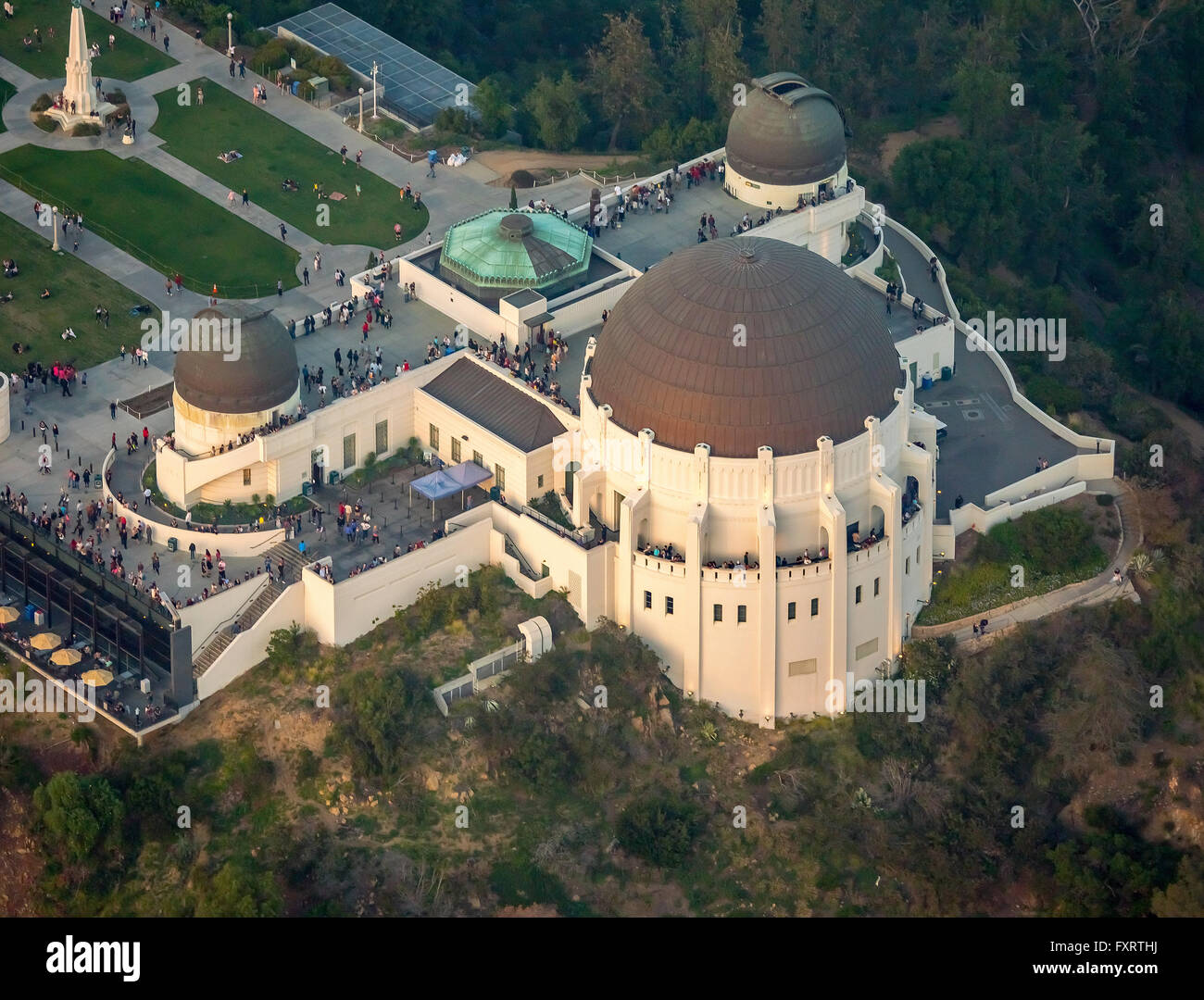 Luftaufnahme, Griffith Observatorium, Sternwarte in der City, Los Angeles, Los Angeles County, Kalifornien, USA, Vereinigte Staaten Stockfoto