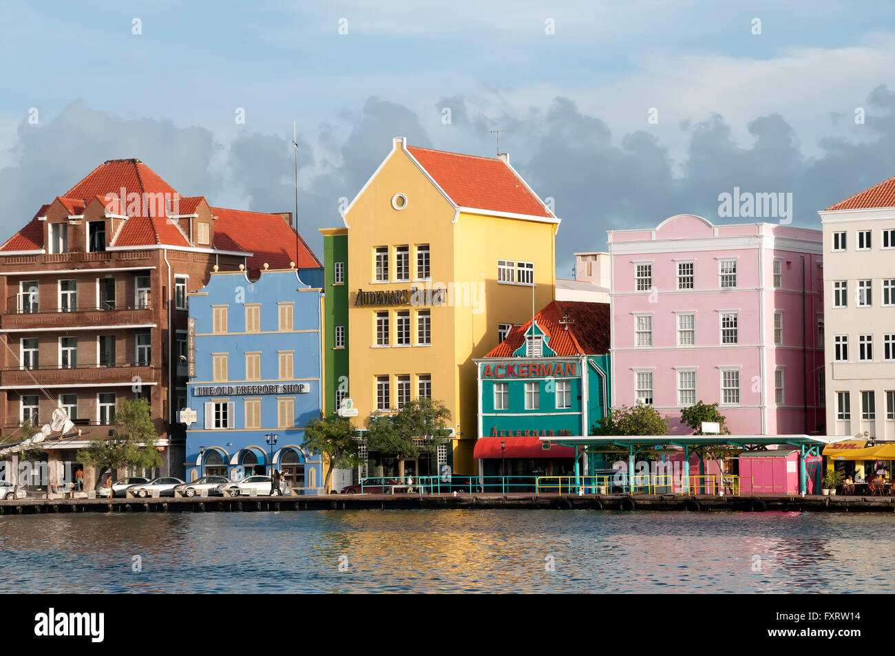 Niederländische Architektur Willemstad Curacao Stockfoto