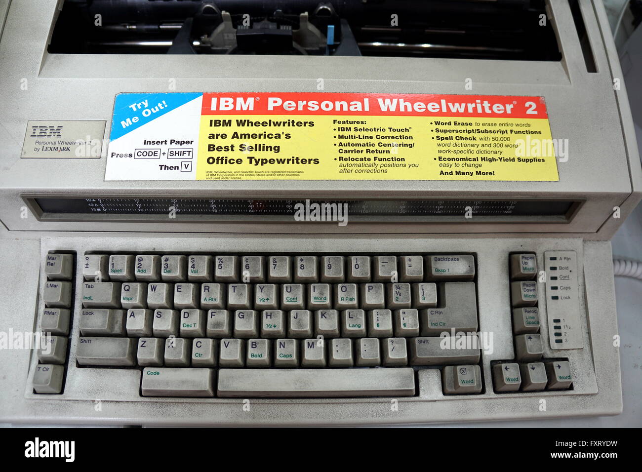 IBM Personal Wheelwriter Schreibmaschine Stockfoto