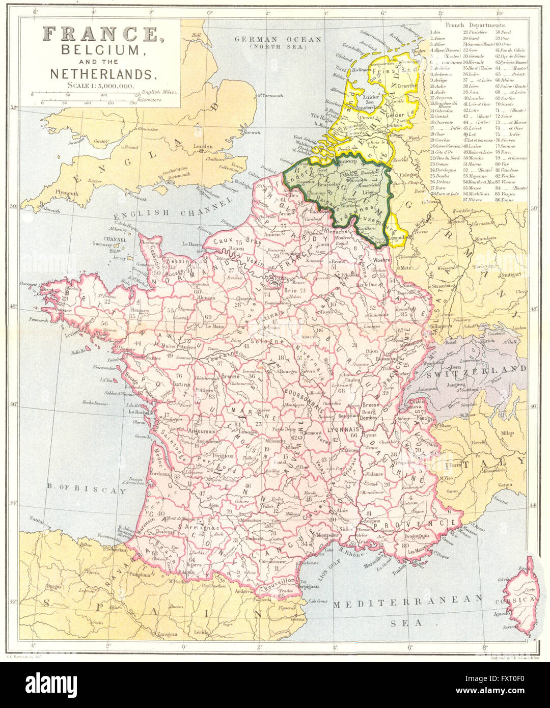 pix Karte Nordfrankreich-Belgien https www alamy de stockfoto frankreich belgien niederlande c1885 antike landkarte 102560164 html