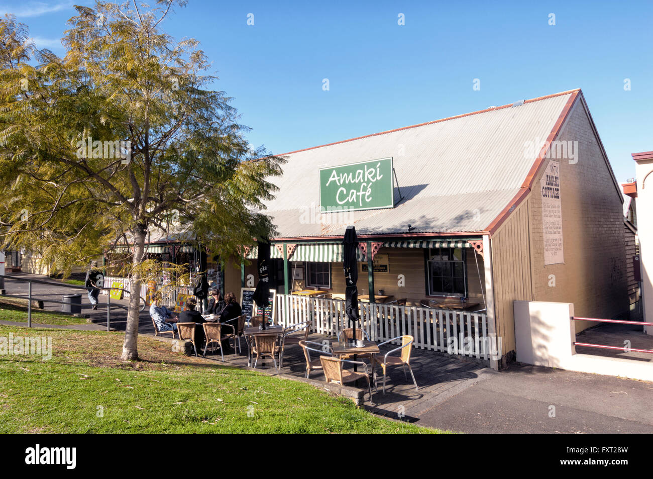 Amaki Café, erbaut 1879, historische Kiama Bürgersteig, Kiama, Illawarra Coast, New-South.Wales, Australien Stockfoto