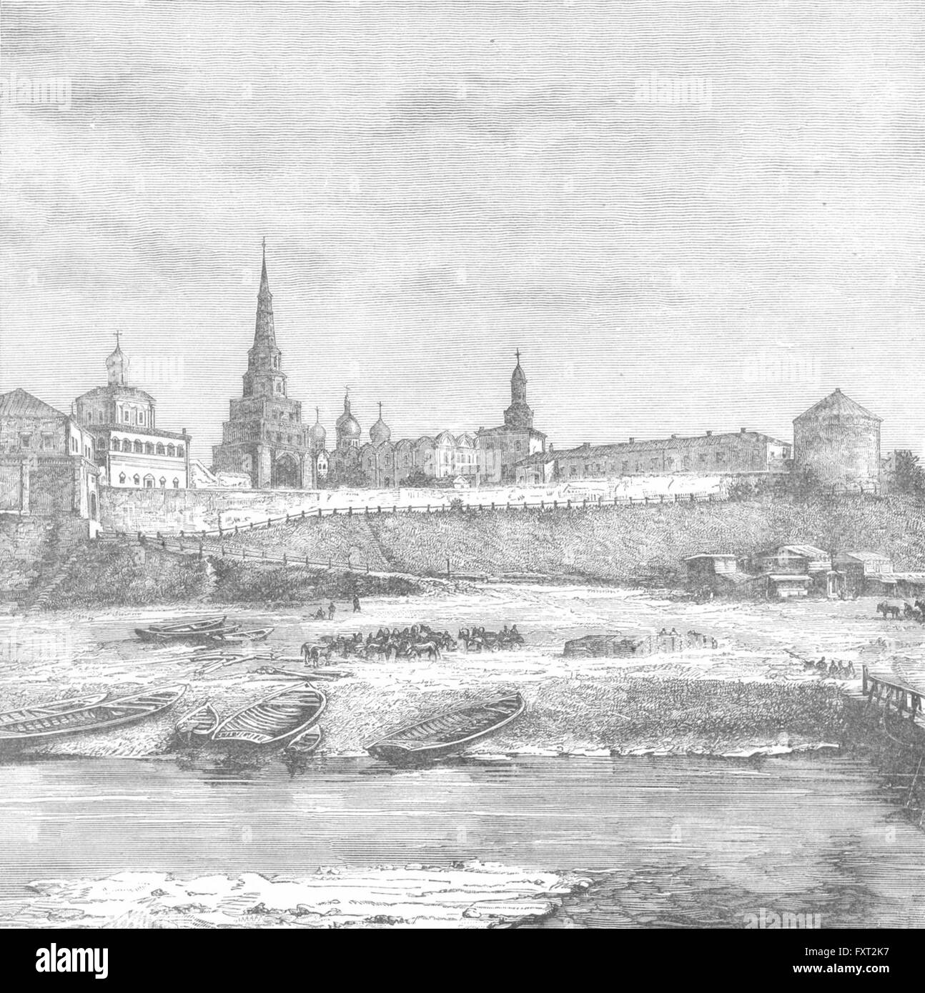 Russland: Kasan: Kreml, antiken print c1885 Stockfoto
