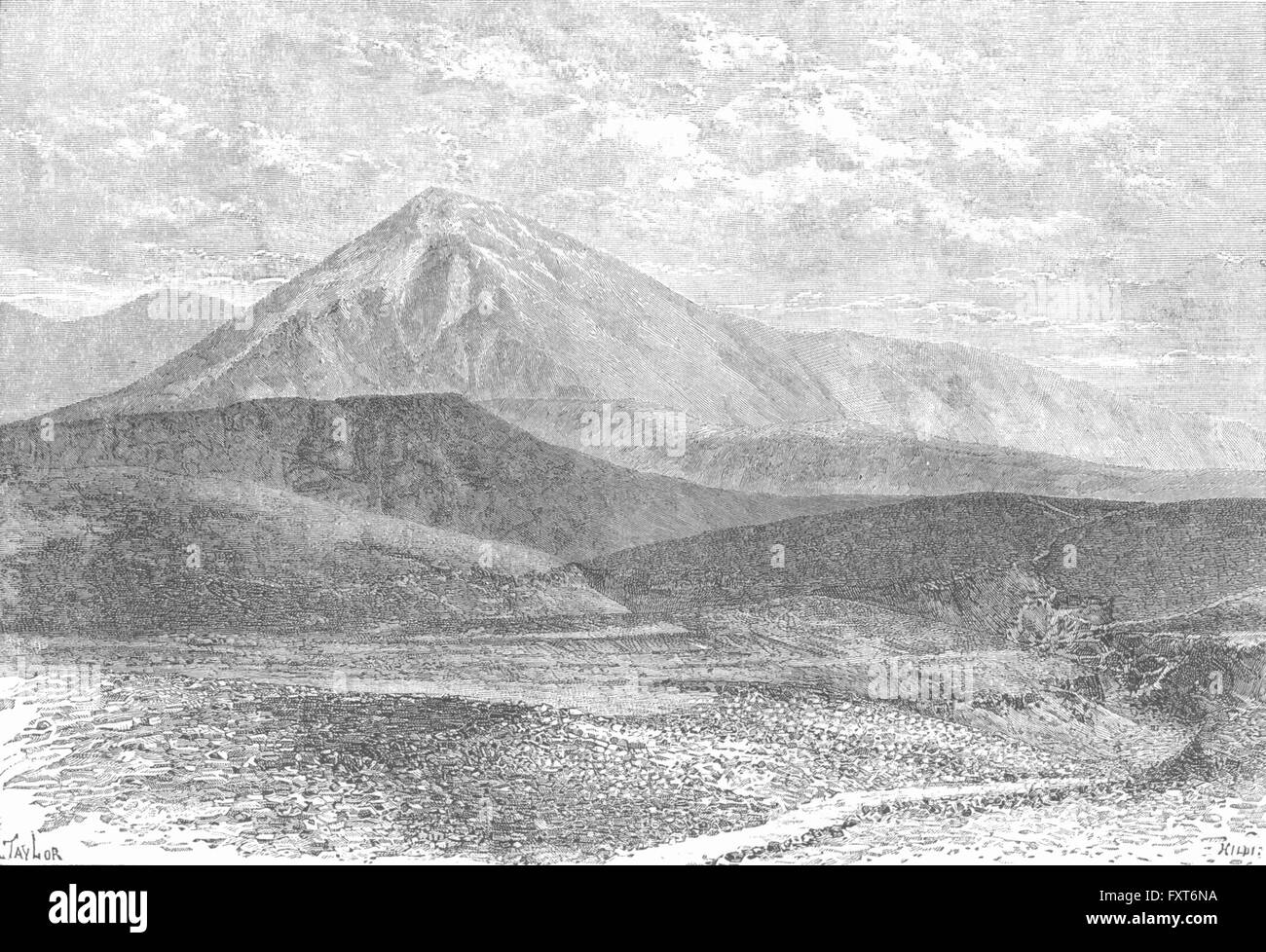 IRAN: Demavend-Views, antiken print c1885 Stockfoto