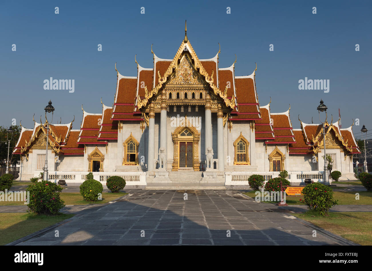 Wat Benchamabophit Marmor Tempel Bangkok Thailand Stockfoto