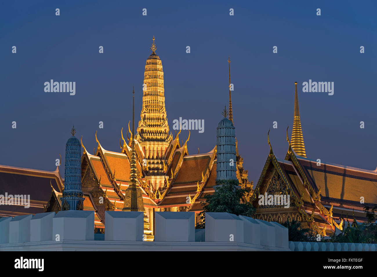 Wat Phra Kaew Grand Palace Bangkok Thailand Stockfoto