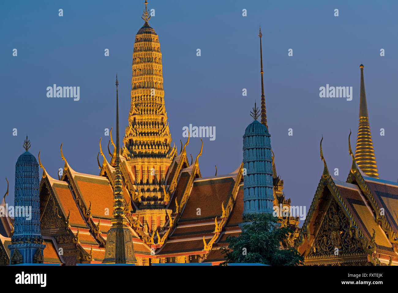 Wat Phra Kaew Grand Palace Bangkok Thailand Stockfoto