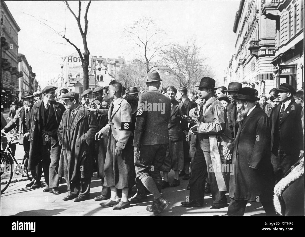 Antisemitische Ausschreitungen Wien 1938 Stockfoto