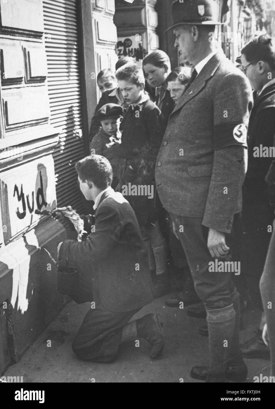 Antisemitische Ausschreitungen Wien 1938 Stockfoto