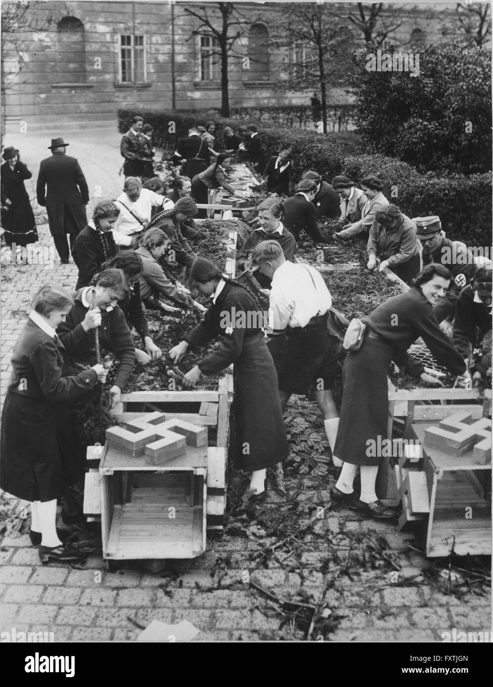 Propaganda Für sterben Volksbegehren Stockfoto