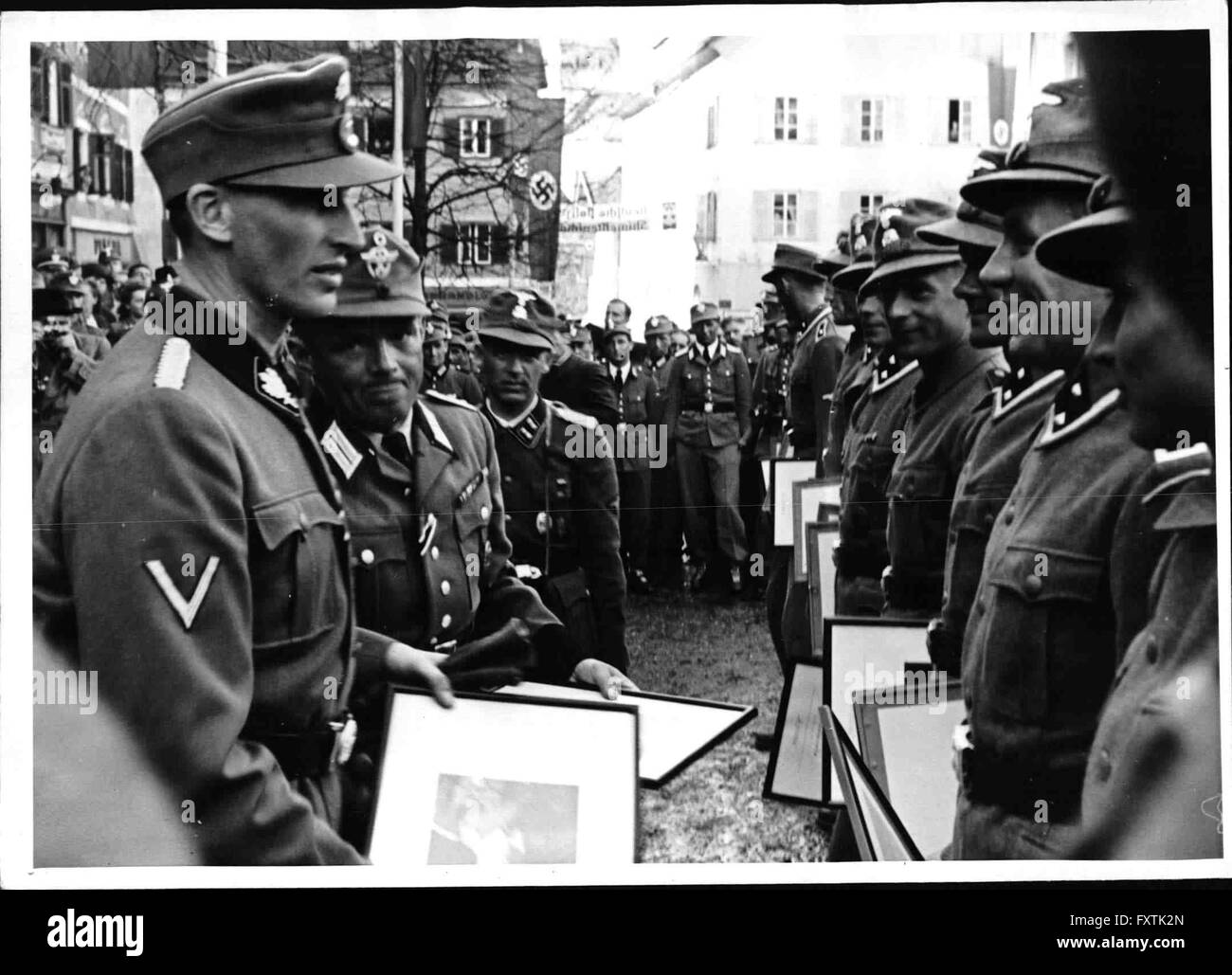 Abschluss der Polizei-Skiwettkämpfe in Kitzbühel Stockfoto