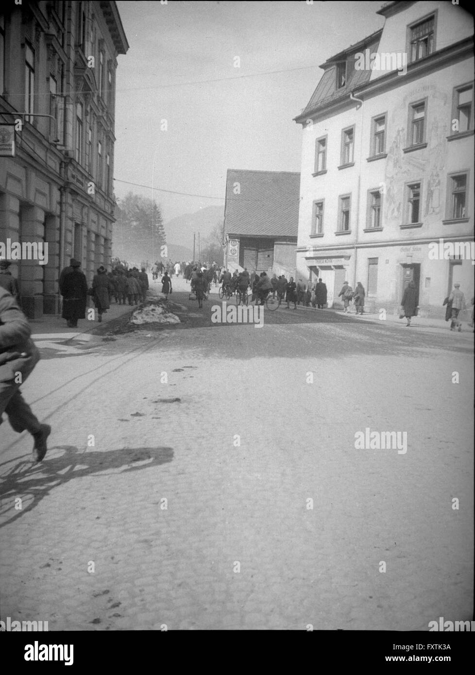 Bombenalarm-Villach Im Spätwinter 1945 Stockfoto