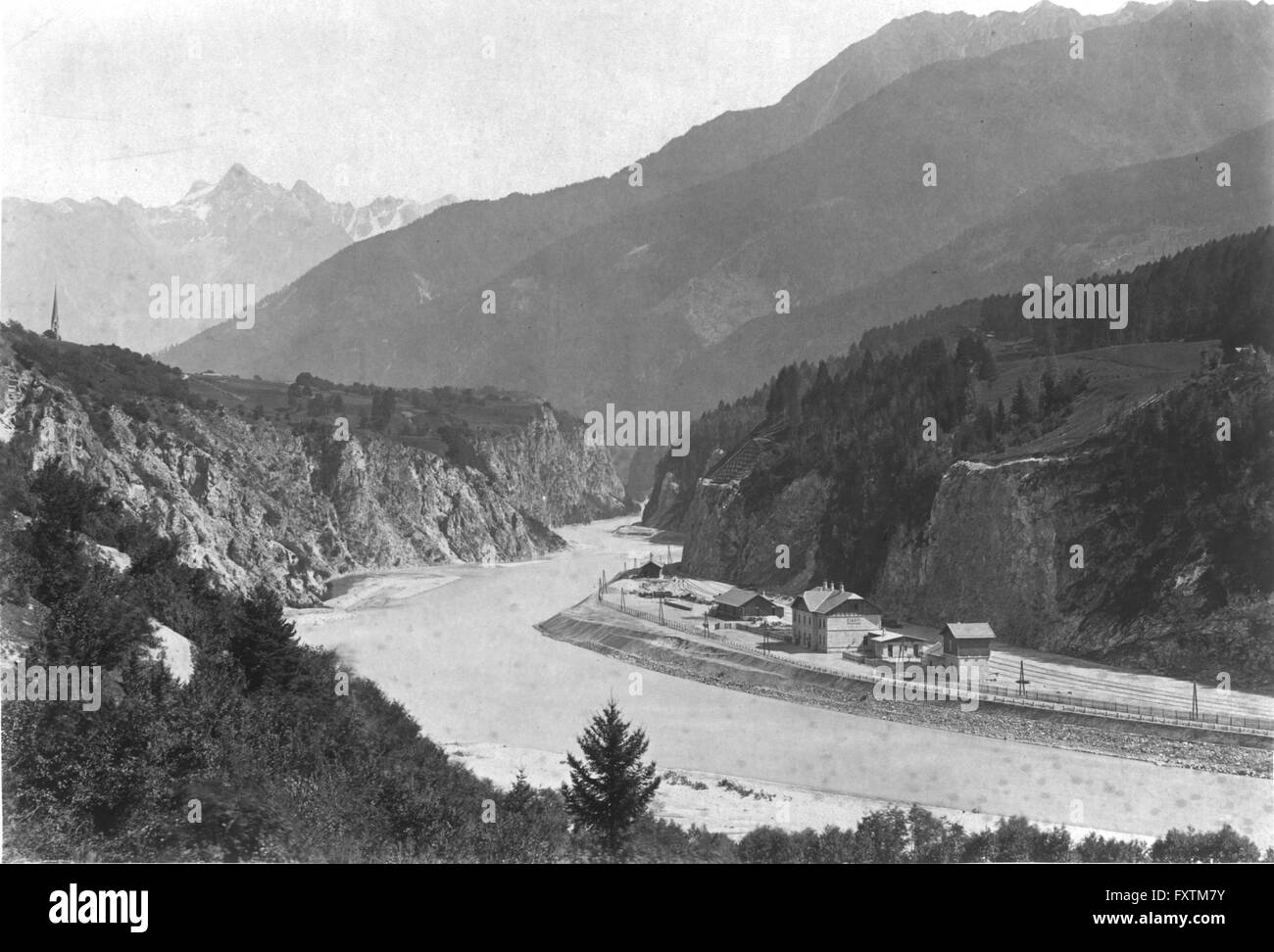 Bau der Arlbergbahn, Innsbruck – St. Anton Stockfoto