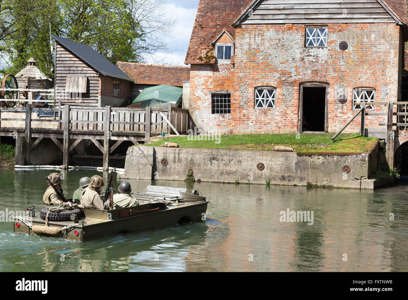 2. Weltkrieg Nachstellung bei Mapledurham, Oxfordshire Stockfoto