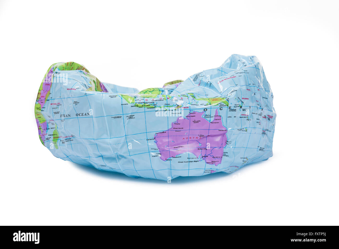 deflationierten Globus Stockfoto