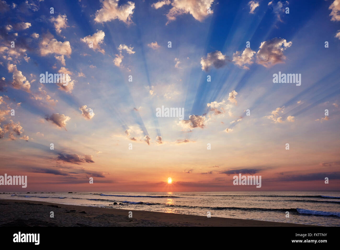 Sonnenaufgang am Cabo Pulmo, Kalifornien Stockfoto