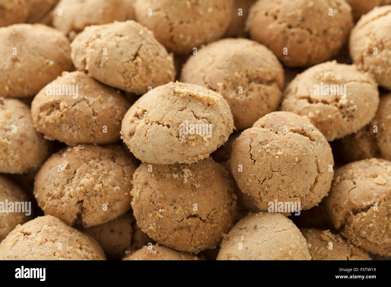 Marokkanische festliche hausgemachte Ghoriba Cookies full-frame Stockfoto