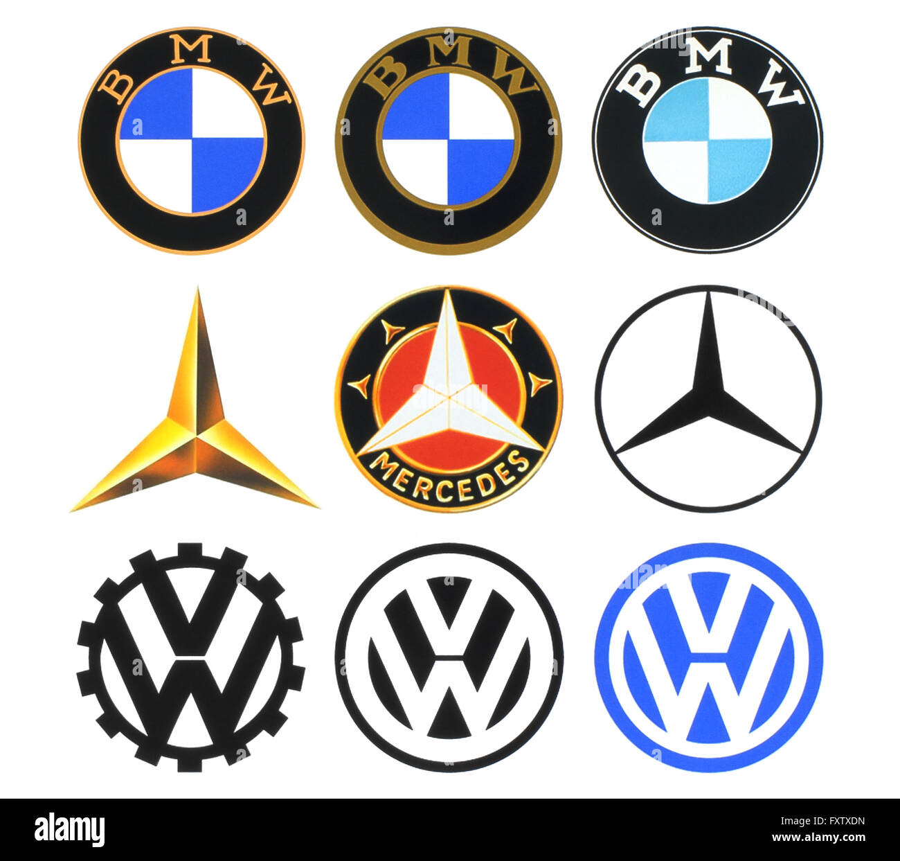 Auto Embleme Sammlung VW Mercedes Audi BMW Renault