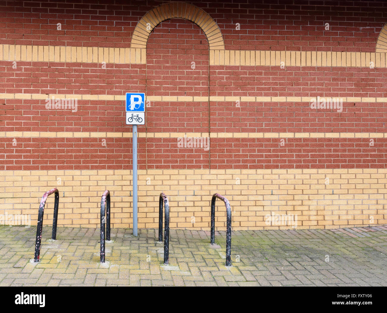 Leeren Fahrradträger an der Promenade in Blackpool, Lancashire Stockfoto