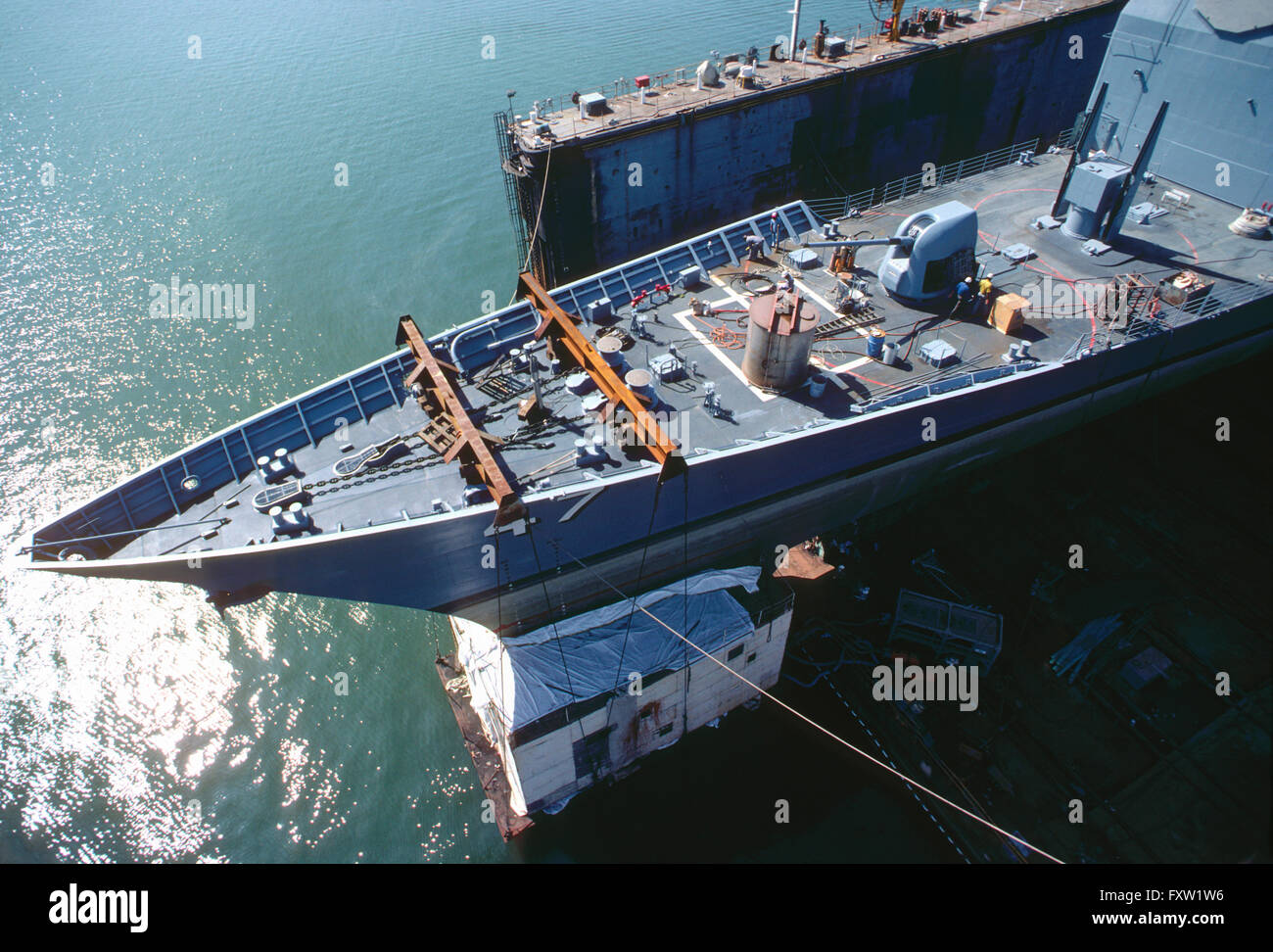 USS Ticonderoga repariert; Pascagoula, Mississippi, Werft. Stockfoto