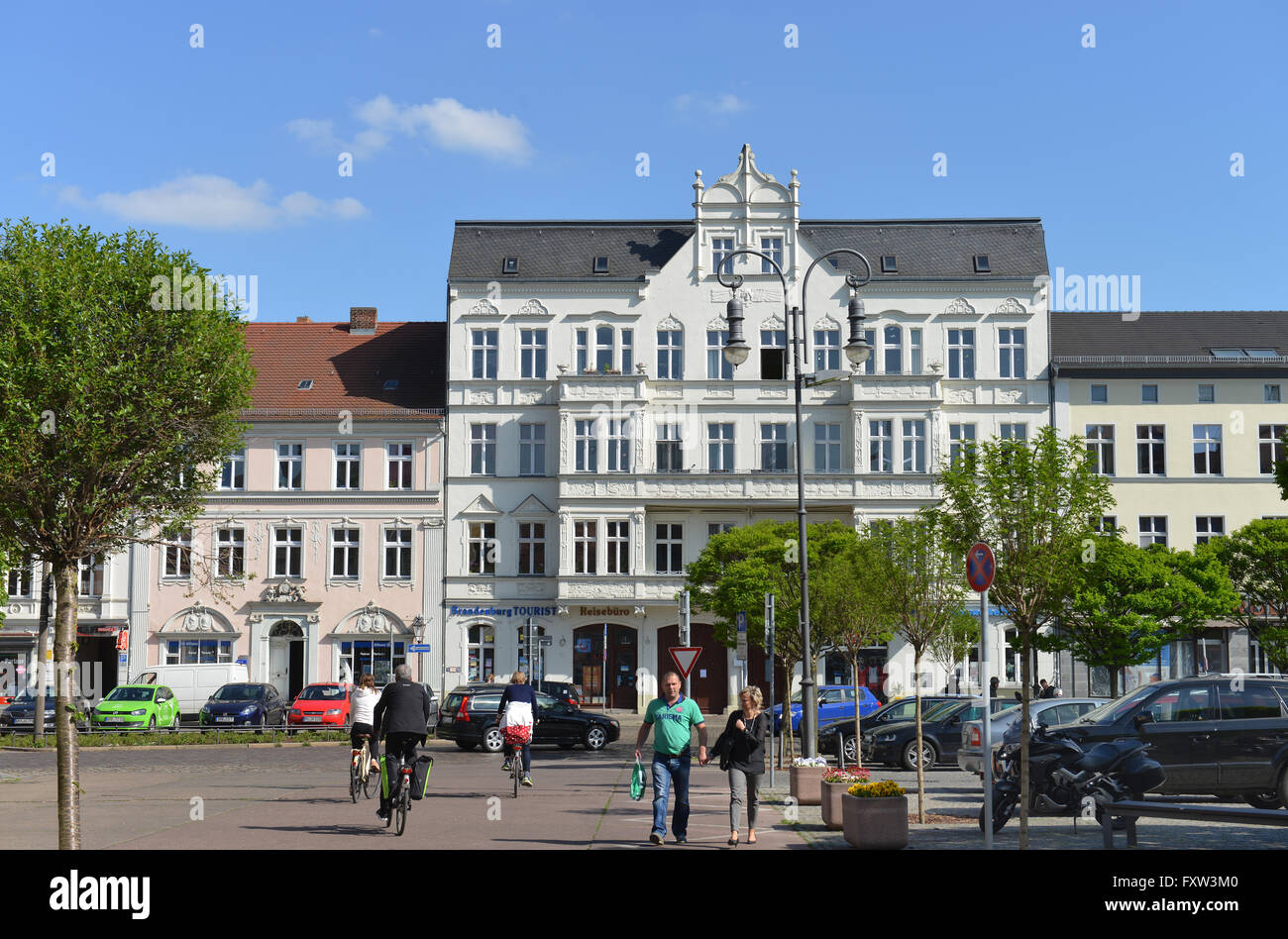 Altbauten, Neustaedtischer Markt, Brandenburg an der Havel, Brandenburg, Deutschland Stockfoto