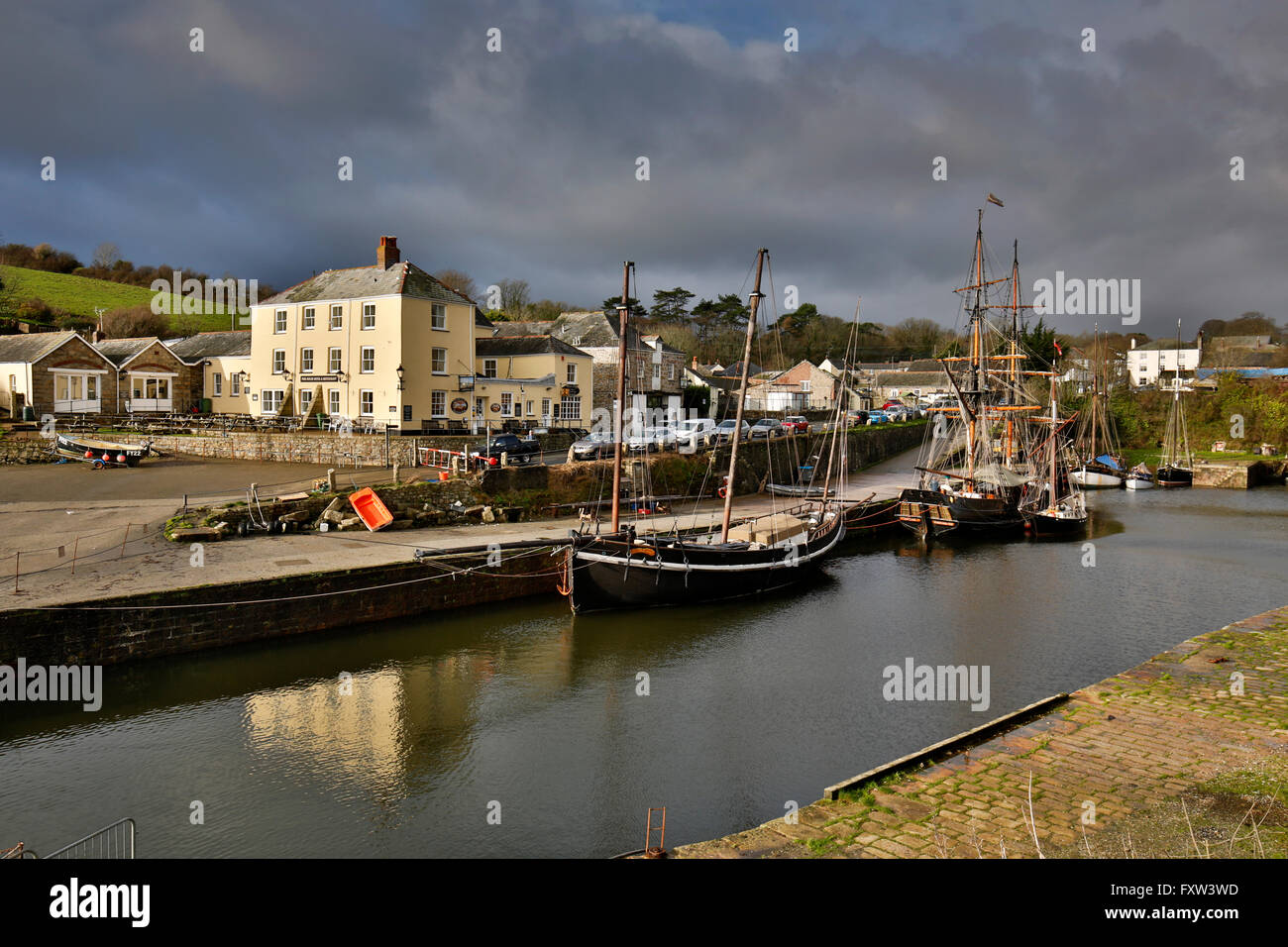 Charlestown; Hafen; Cornwall; UK Stockfoto