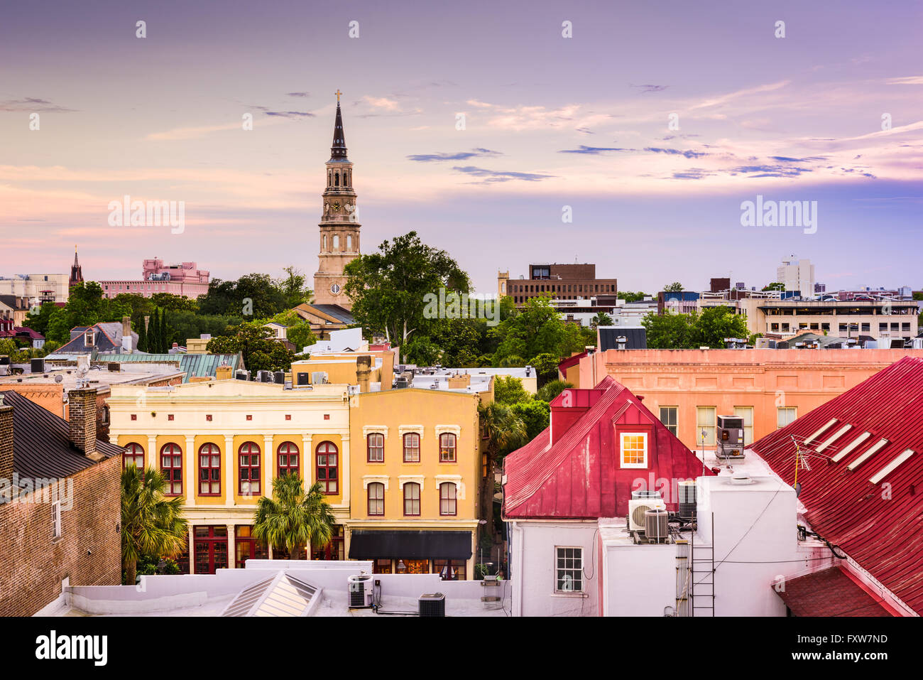 Skyline von Charleston, South Carolina, USA Stockfoto